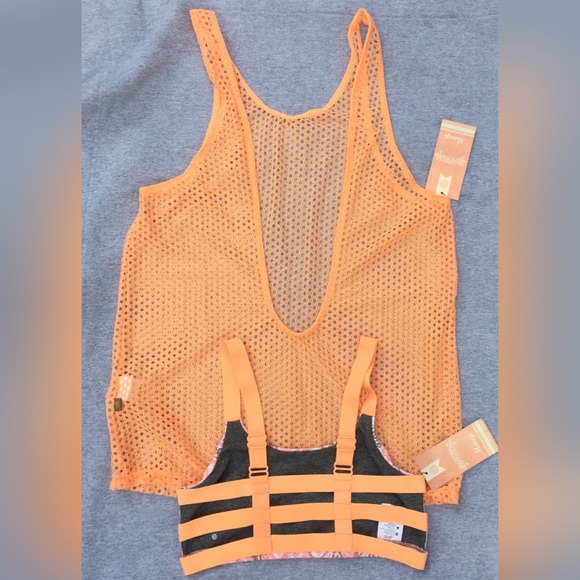 Maaji tank  & bra set peach & gray size S - Picture 6 of 11